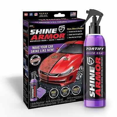 SHINE ARMOR Fortify Quick Coat, Ceramic Coating, Car Wax Polish Spray