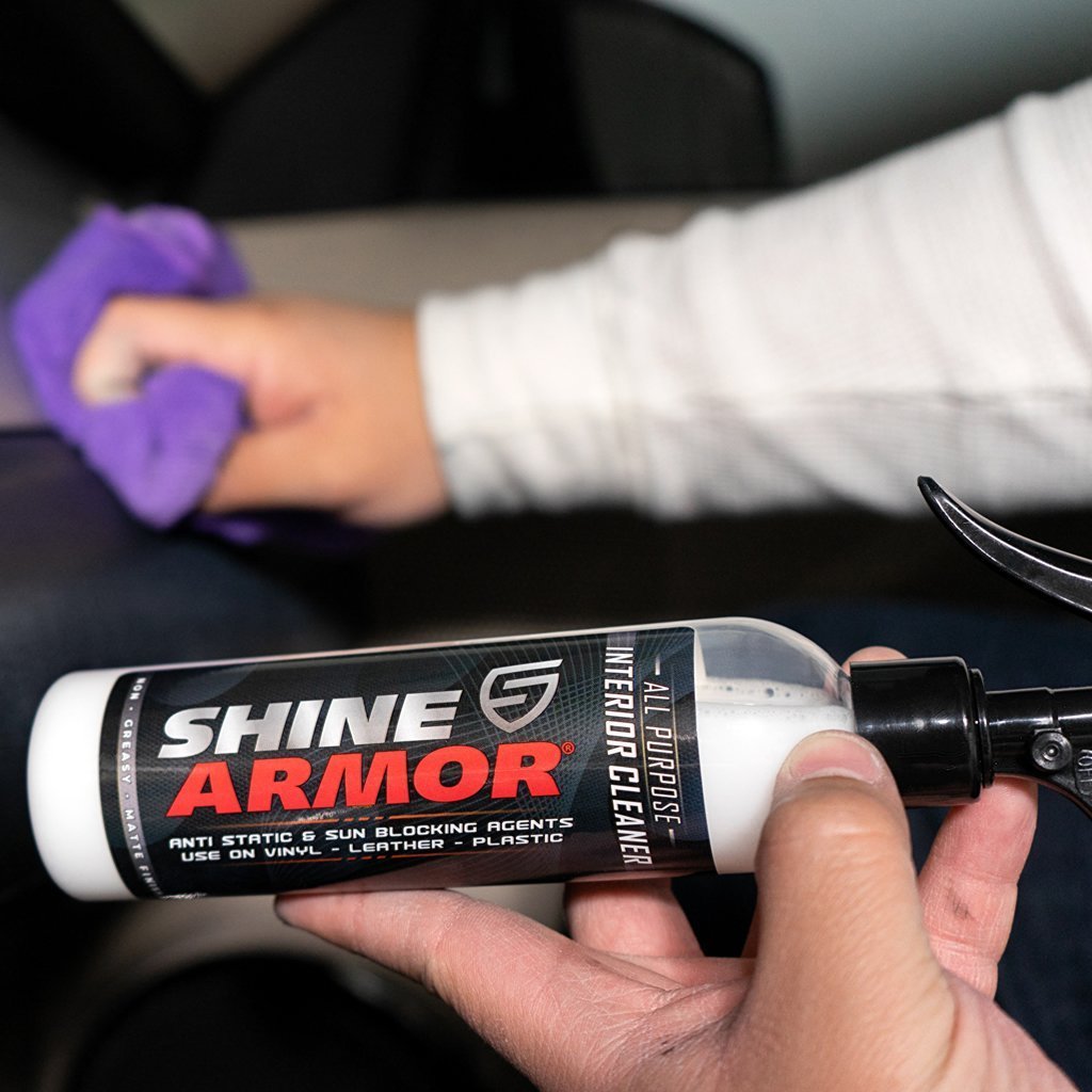 shine armor  CAR UPHOLSTERY AND INTERIOR CLEANER PLASTIC  AND LEATHER  REFRESHING GLOSSY AND SHINNY USAGE  FACTORY DIRECT PRICE