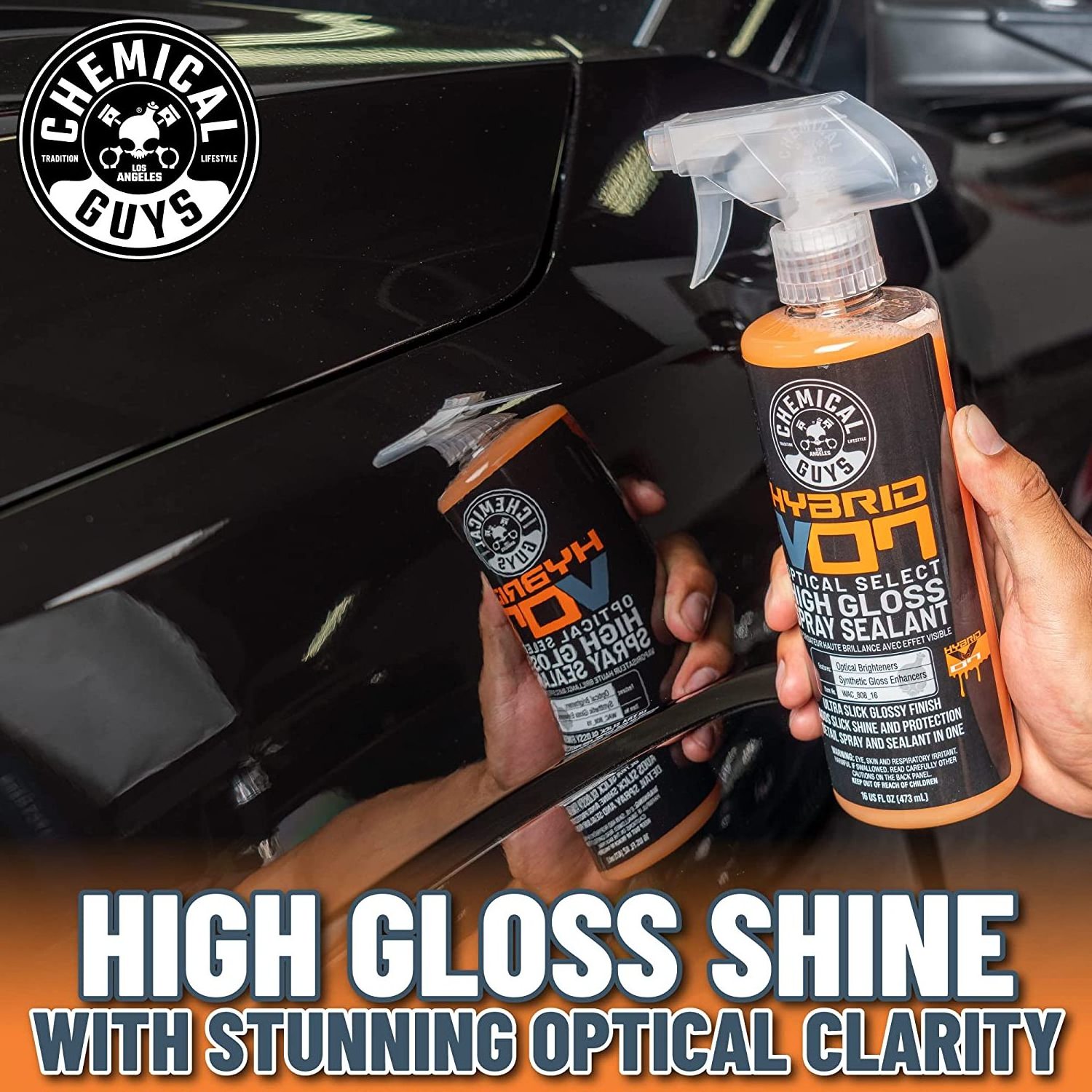 Good hydrophobic Chemical Guys WAC_808_16 - Hybrid V7 Optical Select High Gloss Spray Sealant & Quick Detailer