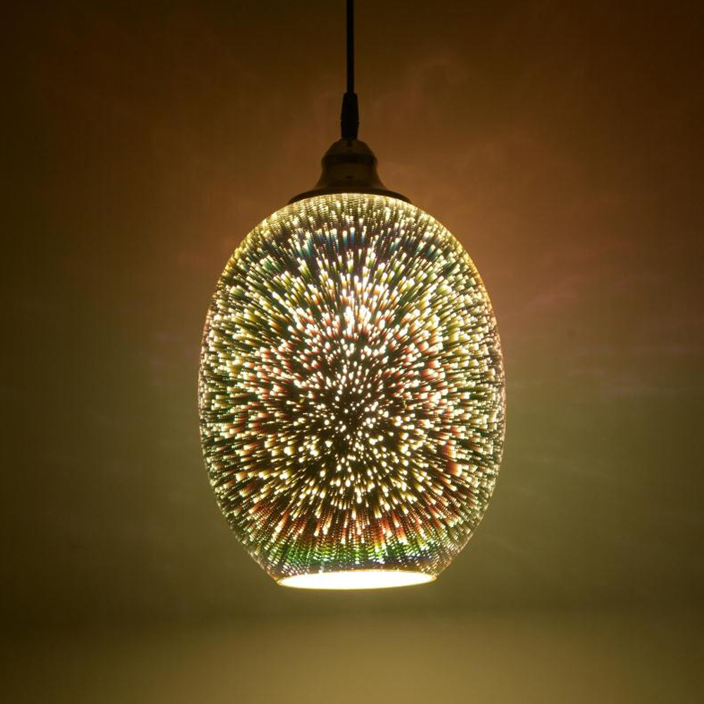 3D Frosted Round glass oil lamp shade and glass pendant lamp