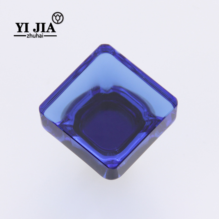 bathroom square shape round corner furniture blue glass cabinet door handle pulls