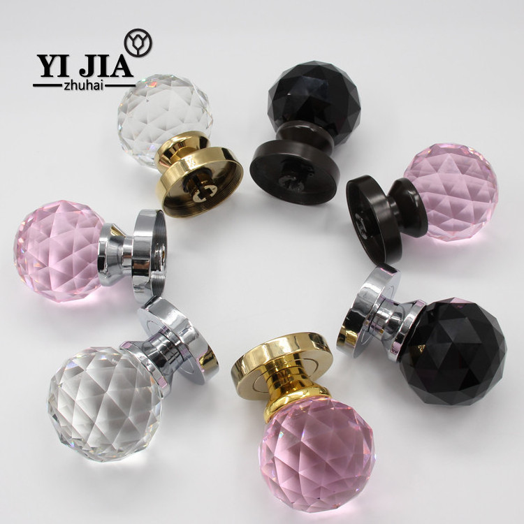 modern indoor double sided crystal privacy door knobs passage