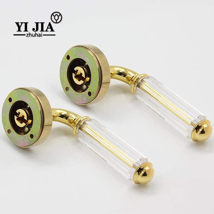 classic double sided interior crystal pull door handle