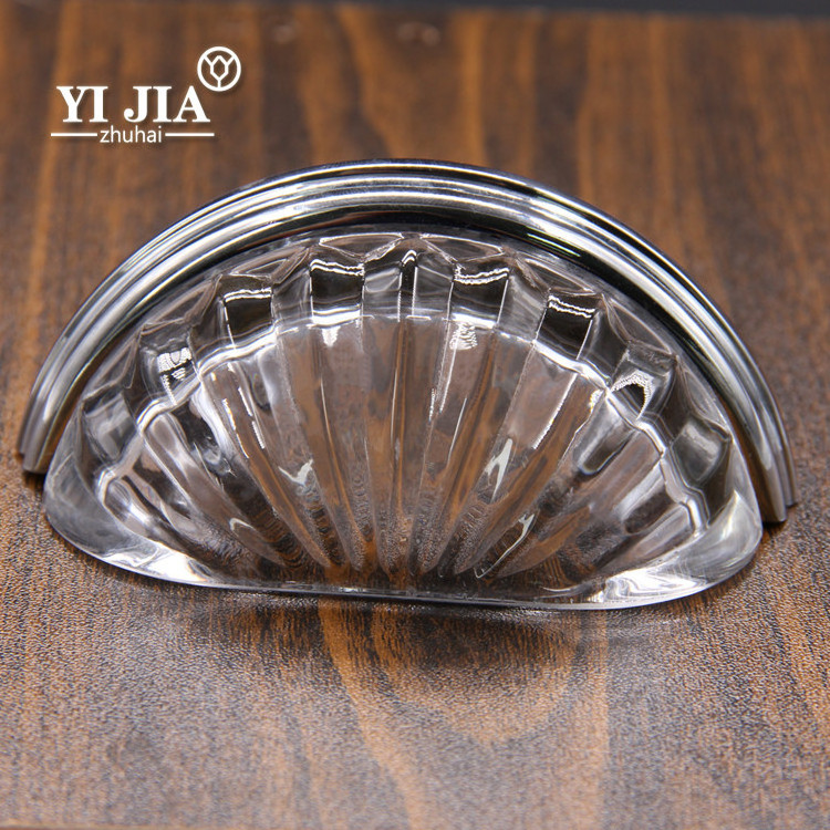 Modern Art Deco Clear Kitchen Cupboard Dresser Cabinet Drawers Furniture Hardware Crystal Glass Pulls And Knobs