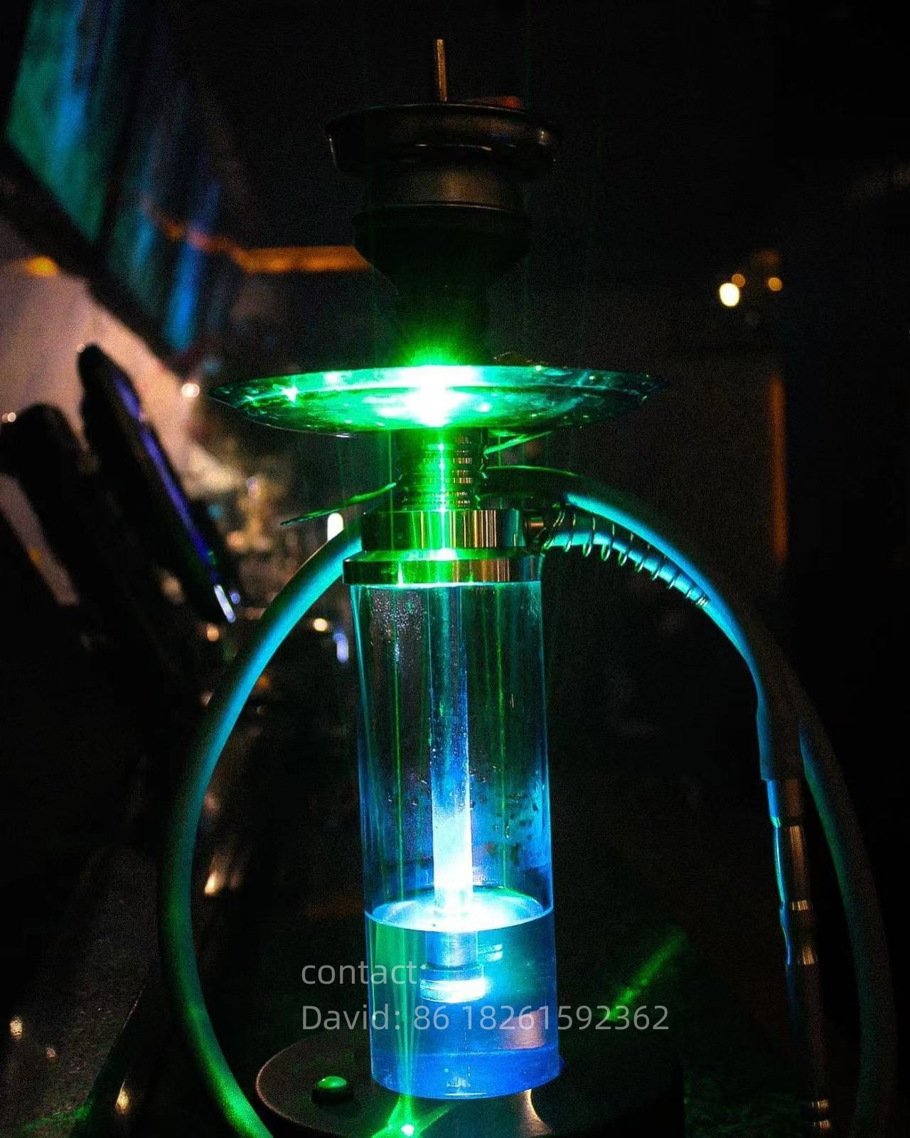 2024 new Laser led light hookah shisha hookah lounge led hookah smoke caffe shop luxury quality led shisha