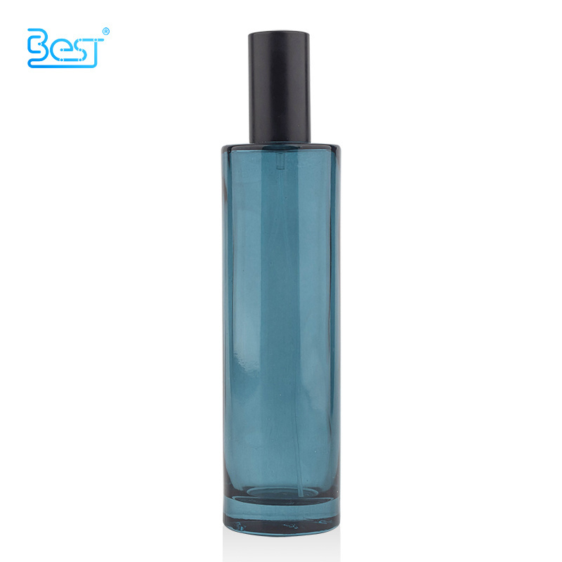 blue cosmetic skincare packaging 30ml 100ml glass room spray bottles body spray bottles with fine mist spray