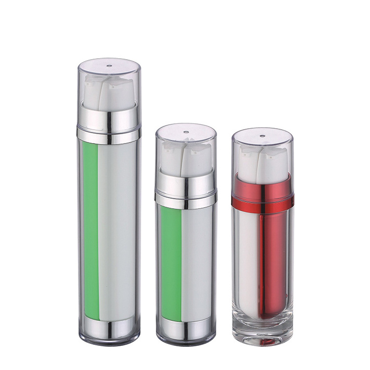 20ml*2 plastic airless eye cream bottle dual chamber pump dispenser bottle