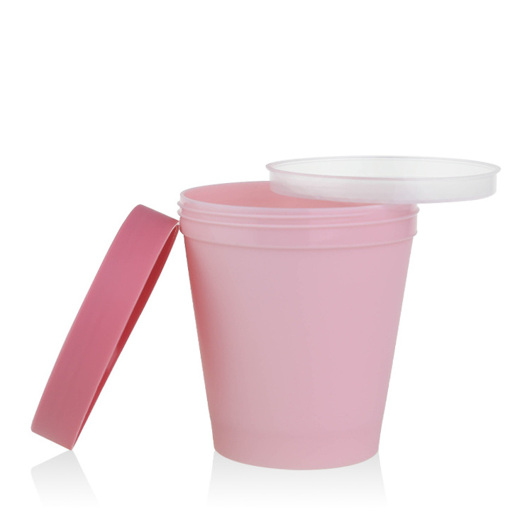 pink empty containers for body scrub jar plastic pot with lid large container with lid 100g 200g 250g