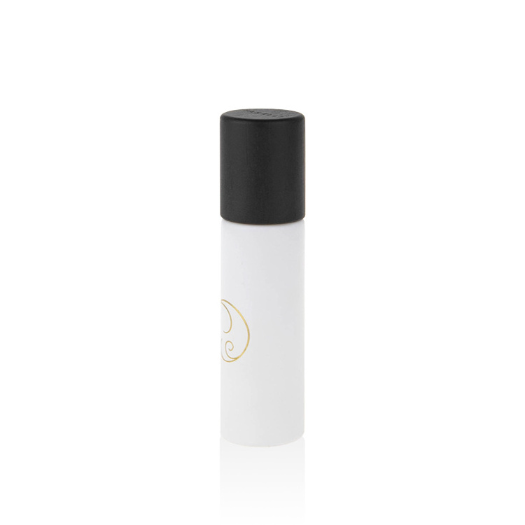 2022 eco friendly 15ml empty essential roller ball perfume bottle bamboo cap with cosmetic paper box packaging