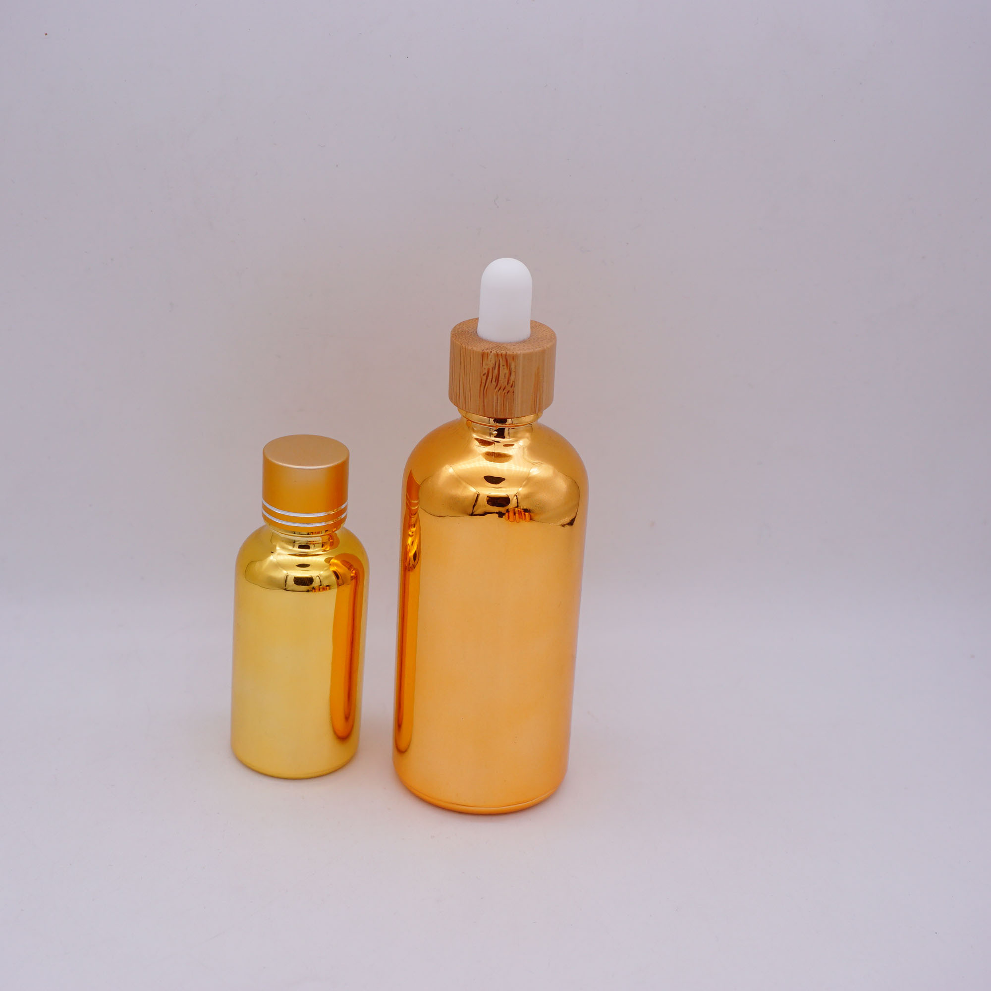 30ml gold cosmetic glass 60 ml bottle with pumper