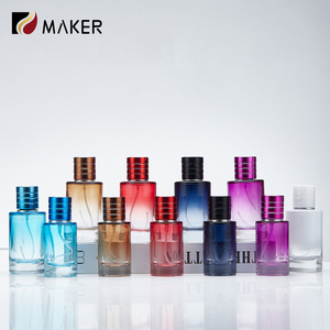 Custom Made Travel Size Fancy Gradient Color 30ml 50ml 100ml Parfums Bottles Mist Spray Pump Glass Empty Perfume Bottle