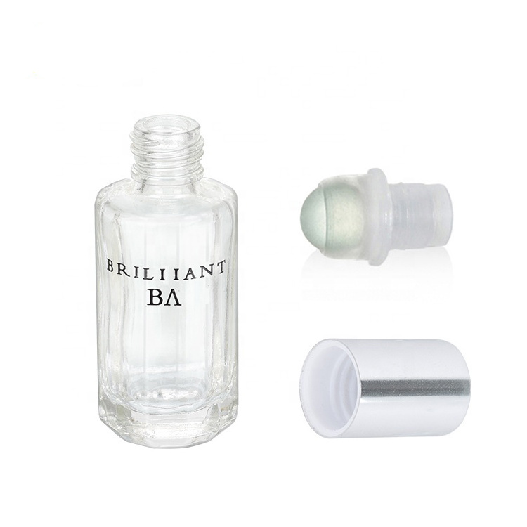 10ml Empty Clear Roll-On Bottle Deodorant Perfume Glass Roll On Bottle With Glass Roller Ball