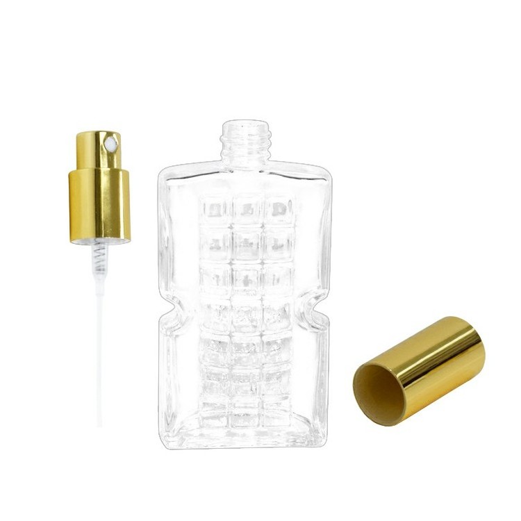 Maker Supplier Unique Body Cosmetic Transparent  Parfum Bottle Continuous Empty Wholesale 60ml Mist Glass Perfume Spray Bottle