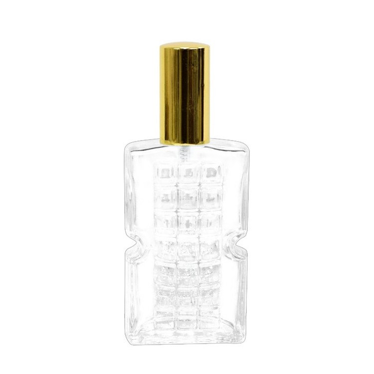 Maker Supplier Unique Body Cosmetic Transparent  Parfum Bottle Continuous Empty Wholesale 60ml Mist Glass Perfume Spray Bottle