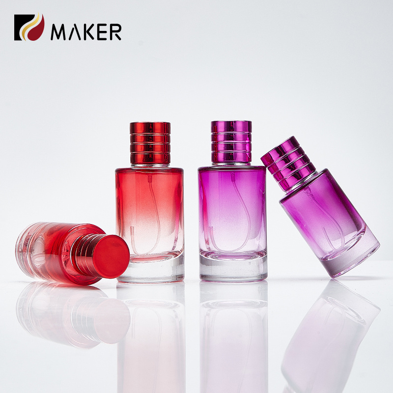 Custom Made Travel Size Fancy Gradient Color 30ml 50ml 100ml Parfums Bottles Mist Spray Pump Glass Empty Perfume Bottle