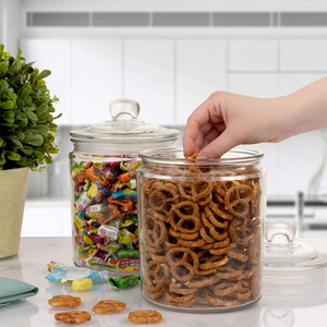 wholesale SCIEC Airtight Glass Storage Cookie Jar for Flour, Pasta, Candy, Dog Treats, Snacks & More Glass jar with lid