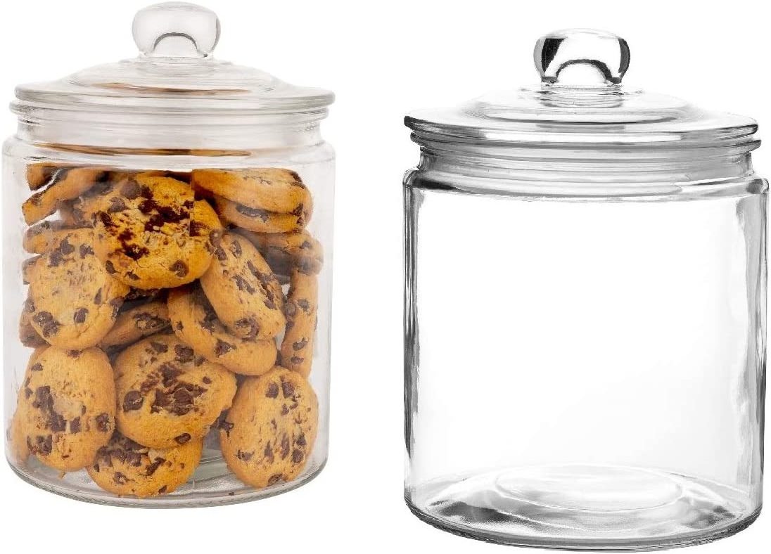 wholesale SCIEC Airtight Glass Storage Cookie Jar for Flour, Pasta, Candy, Dog Treats, Snacks & More Glass jar with lid