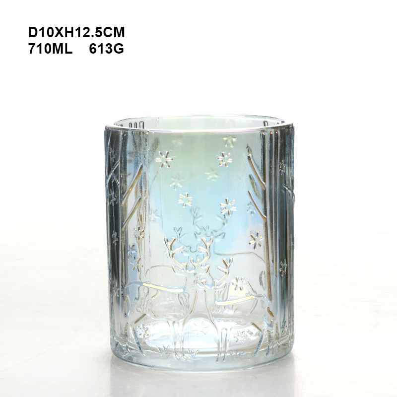 500ml Manufacturer Frosted Glass Candle with Wooden Lid Matt White Scented Candle Bulk