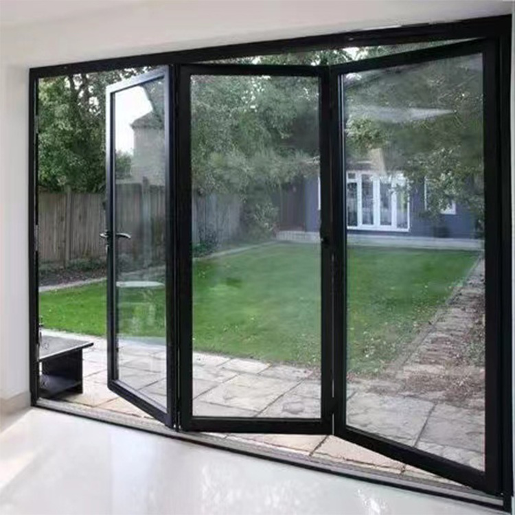 American Aluminum Folding Door NFRC American Standard Double Glazed Aluminum Patio Folding Door