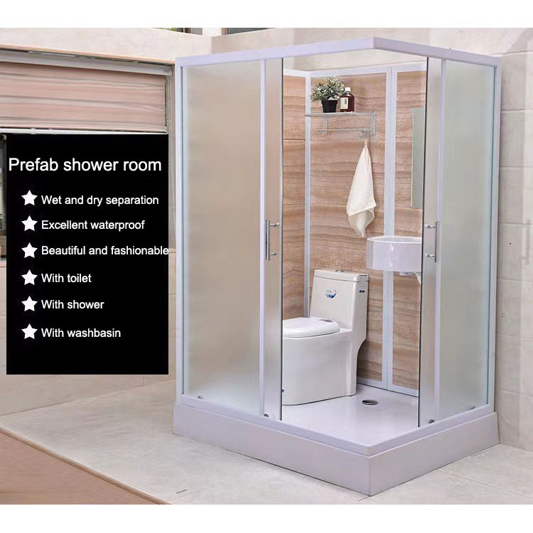 portable prefab bathroom pod all in one shower room square shower room fan-shaped steam room portable bathroom units kit