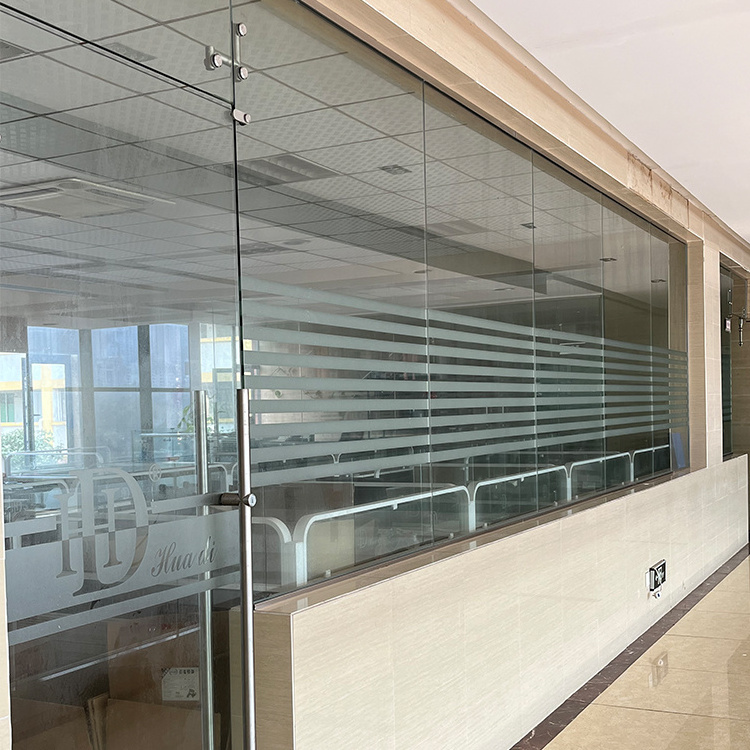 Custom Interior Private Space Office Partition 10mm 12mm Clear Single Fully Tempered Transparent Glass Wall