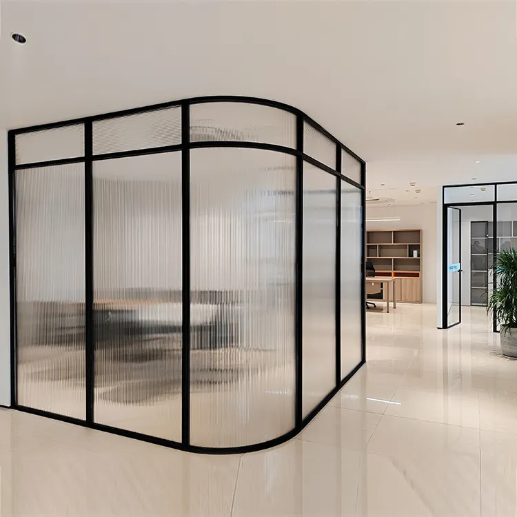 Aluminium Frame Folding Movable Stainless Steel Glass Partition Wall Office Glass Partition Walls