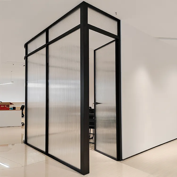 Aluminium Frame Folding Movable Stainless Steel Glass Partition Wall Office Glass Partition Walls