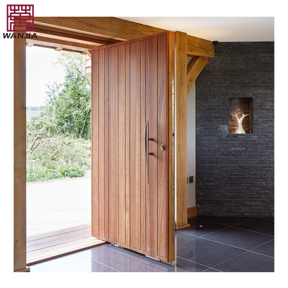 Security Original Factory Customized Modern Villa House Main Entrance Wooden Pivot Door