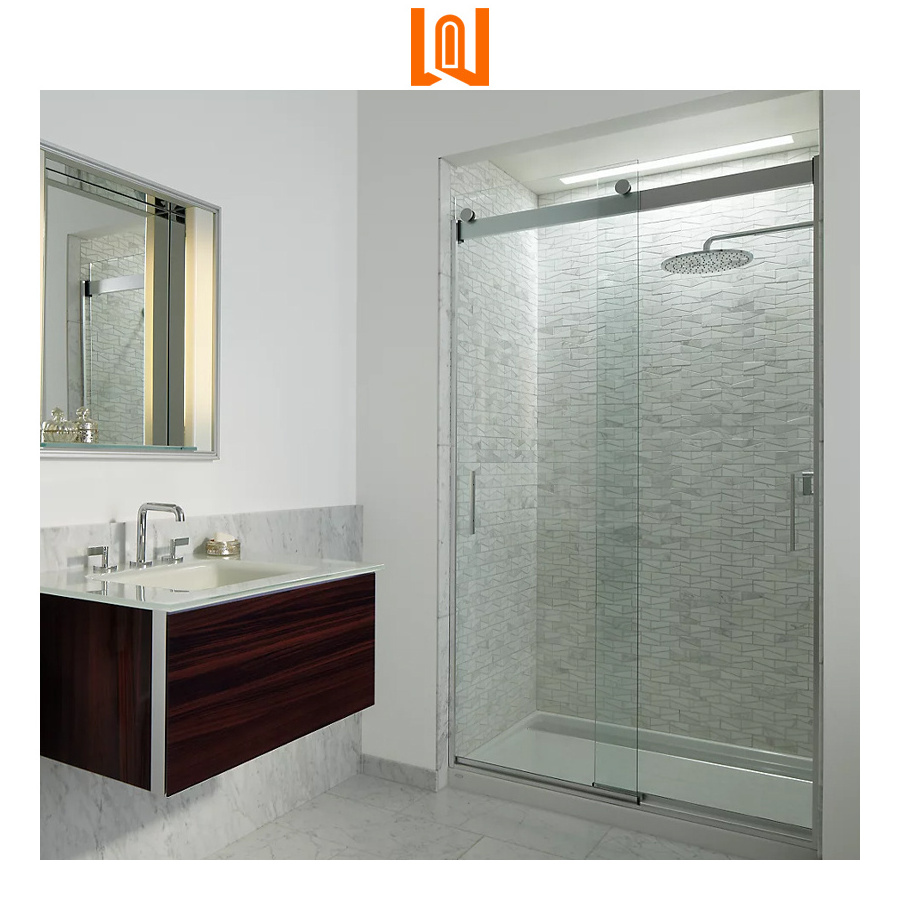 Bathroom  Aluminum Tempered Glass Sliding Simple Shower Room Modern Shower Doors