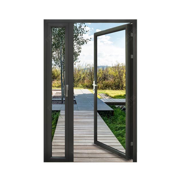 WANJIA design house door aluminum alloy swing doors aluminum frame slim swing door