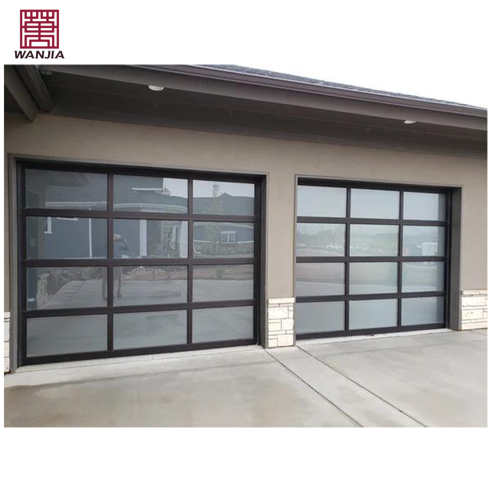 12x7 Residential Home Sectional Aluminum Glass Garage Doors Insulating Electric Garage Door