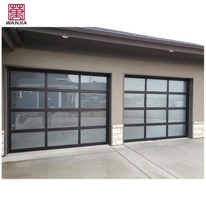 12x7 Residential Home Sectional Aluminum Glass Garage Doors Insulating Electric Garage Door