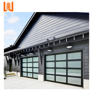 Villa Residential Customized Security Insulated Automatic Glass Aluminum Garage Door