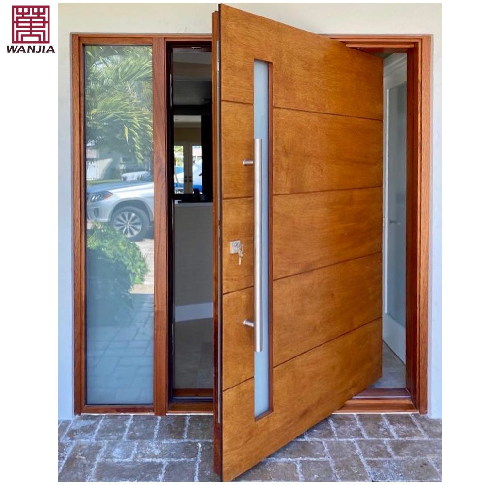 Security Original Factory Customized Modern Villa House Main Entrance Wooden Pivot Door