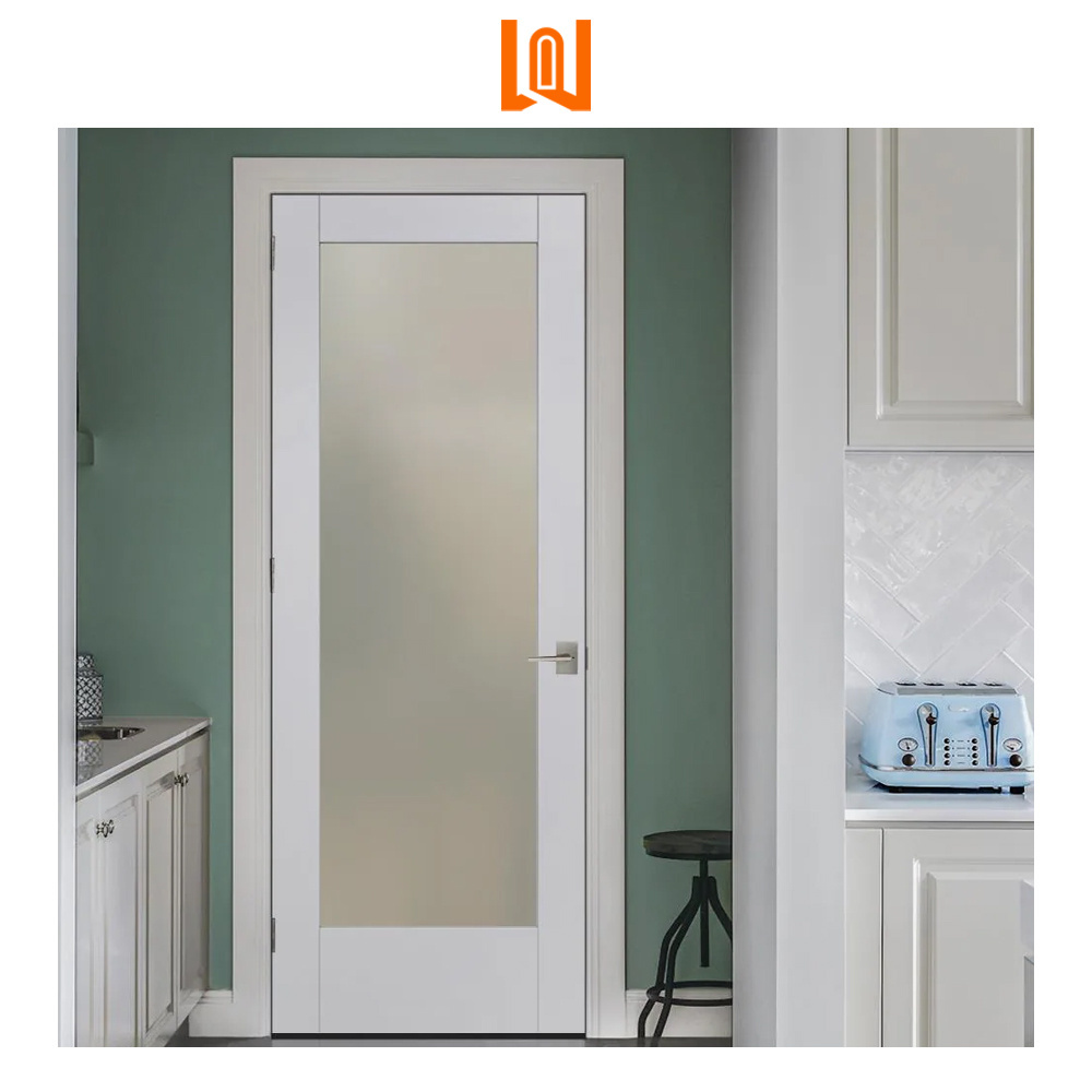 House Waterproof UPVC Toilet Door Vinyl Plastic Bathroom Casement Door