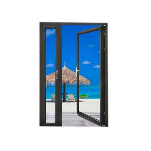 WANJIA design house door aluminum alloy swing doors aluminum frame slim swing door