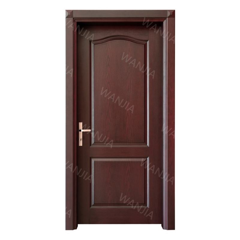 WANJIA Factory Manufacturing French Residential Exterior Security Entry Soundproofing Solid Wooden Doors