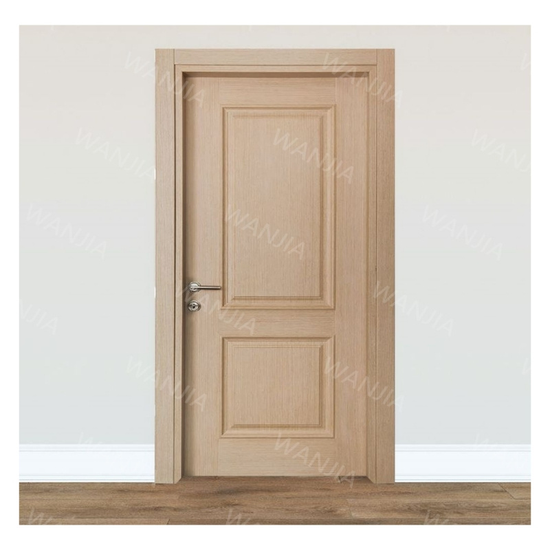 WANJIA Factory Manufacturing French Residential Exterior Security Entry Soundproofing Solid Wooden Doors