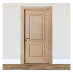 WANJIA Factory Manufacturing French Residential Exterior Security Entry Soundproofing Solid Wooden Doors