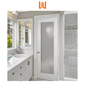 House Waterproof UPVC Toilet Door Vinyl Plastic Bathroom Casement Door