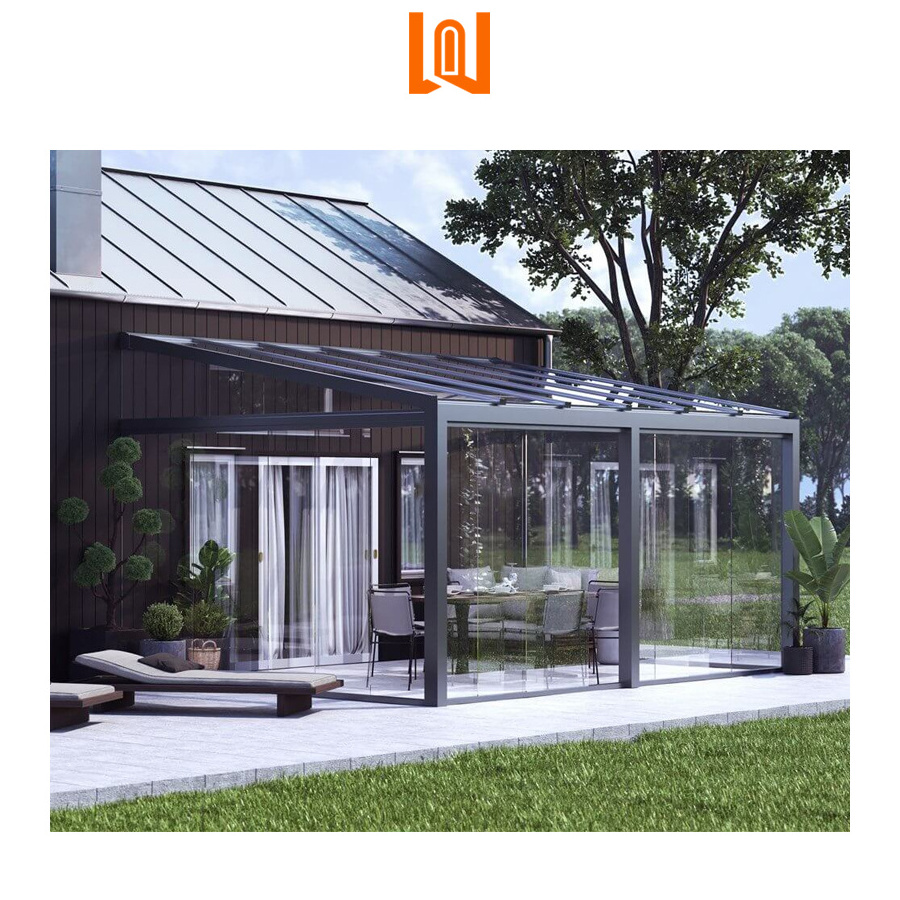 WANJIA Outdoor Tempered Glass Aluminum Insulated Sunroom Free Standing Sunroom