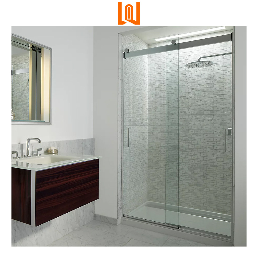 Bathroom  Aluminum Tempered Glass Sliding Simple Shower Room Modern Shower Doors