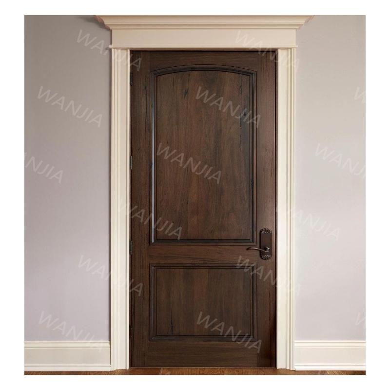 WANJIA Factory Manufacturing French Residential Exterior Security Entry Soundproofing Solid Wooden Doors