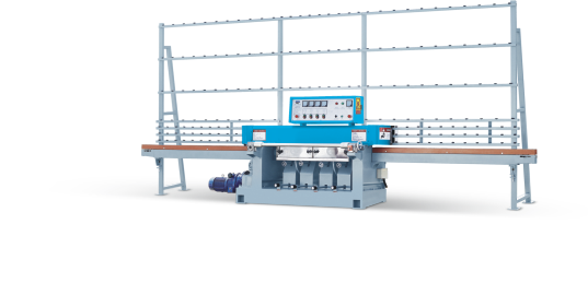 Vertical 6 Spindles Glass Processing pencil Edging machine with Manual Model, 6 motors glass straight line pencil edger