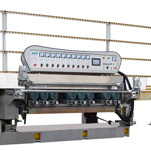 Vertical 6 Spindles Glass Processing pencil Edging machine with Manual Model, 6 motors glass straight line pencil edger