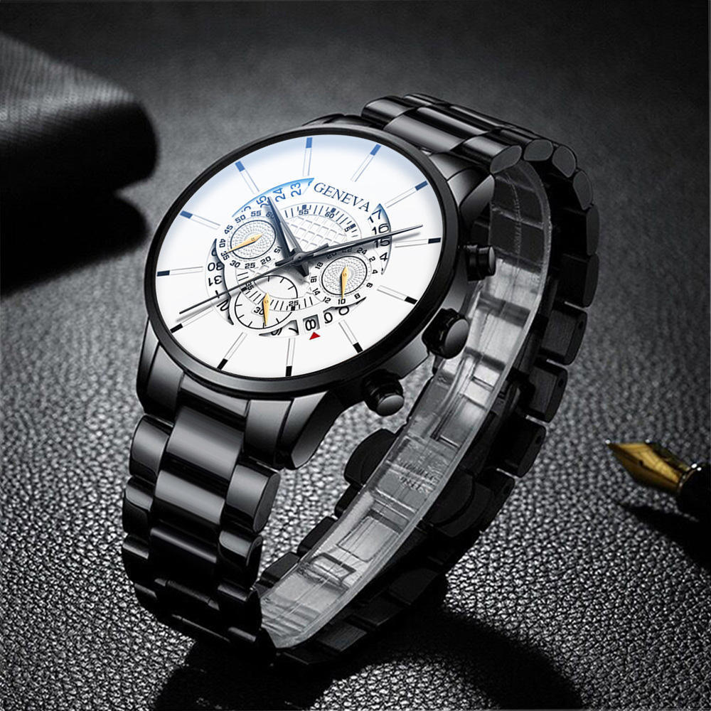 Fashion Business Watches Men Casual Calendar Clock Male Stainless Steel Montre Homme Quartz Watch