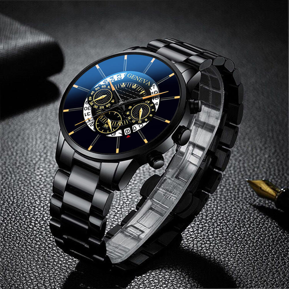 Fashion Business Watches Men Casual Calendar Clock Male Stainless Steel Montre Homme Quartz Watch