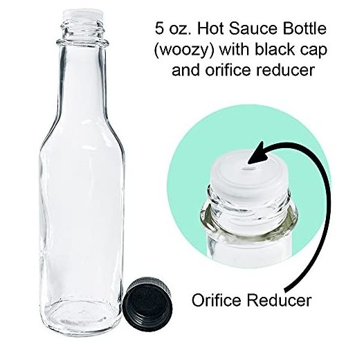 150ml 250ml 5oz Cheap Clear Empty Woozy Spice Dressing Chili Table Glass Salad Hot Sauce Bottle With LeakProof Black Cap