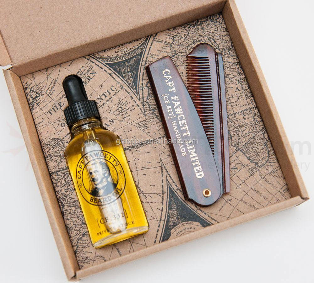 2/3oz gift box packing dropper bottle, beard oil bottle