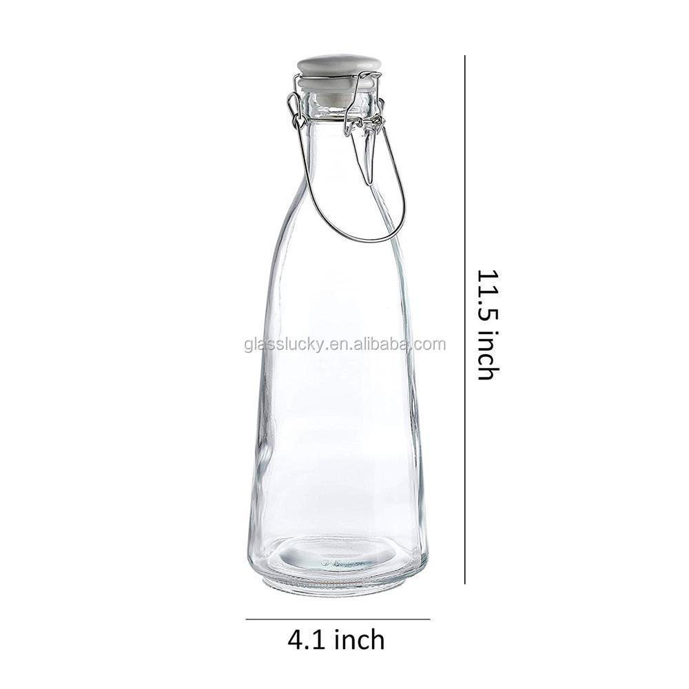 Cheap 1 liter fresh milk glass bottle and glass bottle coconut milk